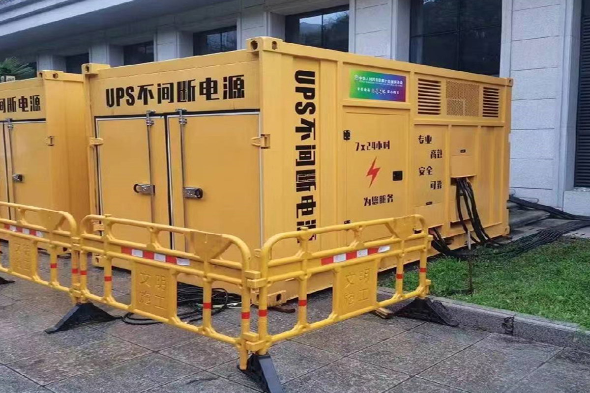 台江发电机租赁施工现场